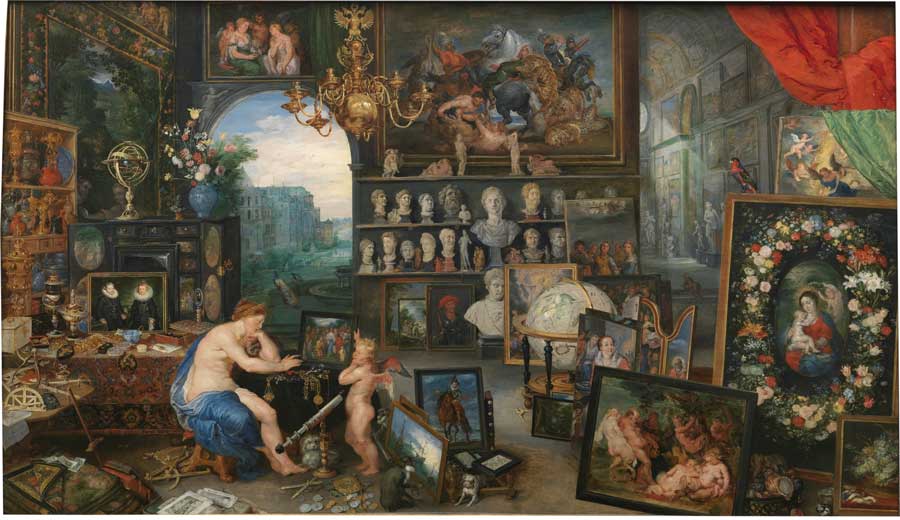 Arte y astronomía alegoría a la vista de Rubens