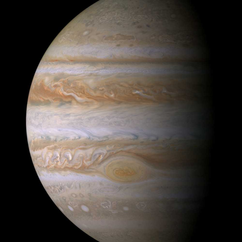 El color del planeta Júpiter