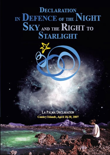 Declaración de La Palma en Defensa del Cielo Nocturno y el derecho a observar las Estrellas