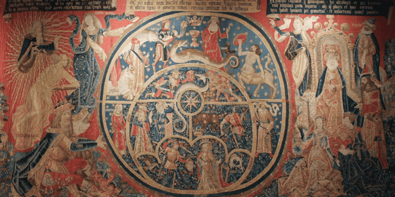 El tapiz del astrolabio, museo de los tapices y el textil de la catedral de Toledo